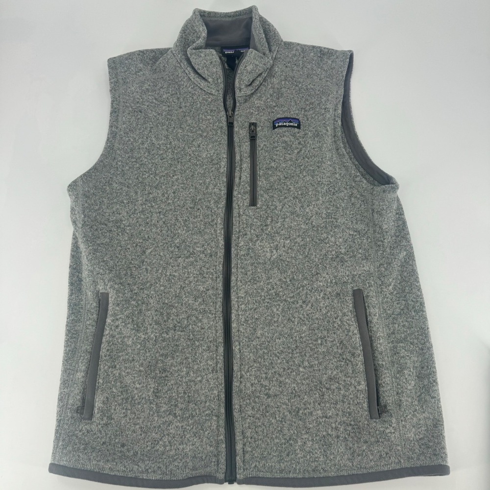 Patagonia Mens Better Sweater Vest Large Gray Full Zip Fleece JB Hunt Logo